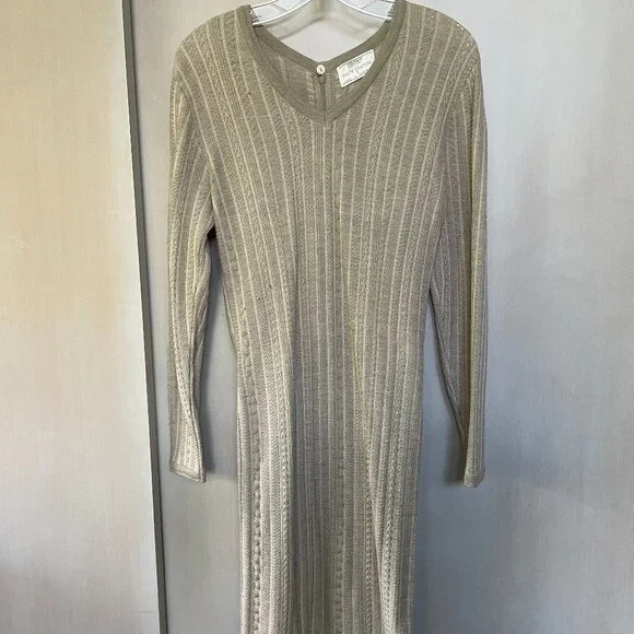Coogi Dresses | Coogi Knit Sweater Dress | Color: Tan | Size: S | Cglenna's Closet